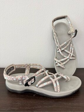 Viakix Siena Women's Sport Sandals - Size 9 - Gray/Blue Geometric